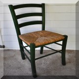 F73. Green rush seat chair .33”h - $20 